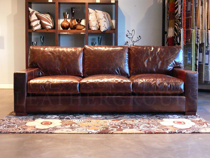 Braxton Leather Furniture Collection in Brompton Cocoa