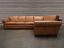 The Langston Leather "L" Sectional Sofa in Italian Glove Chestnut leather