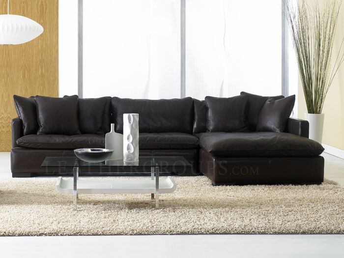 Reno Sectional Sofa with Chaise by Leather Trend - C123