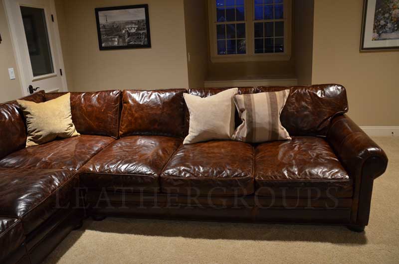 Michael S Langston Leather Sectional