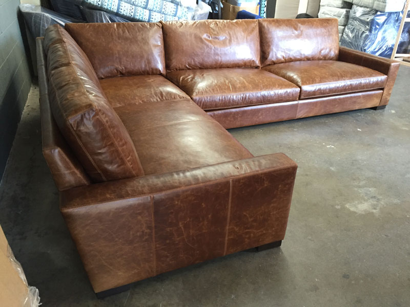 custom leather sectional sofa