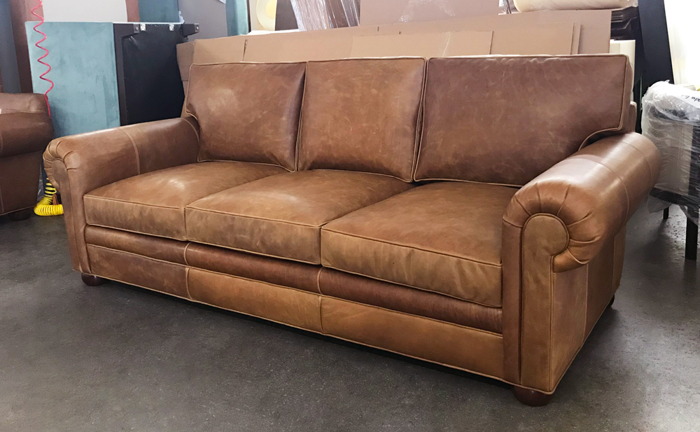 Langston Sofa in Italian Brentwood Tan Leather