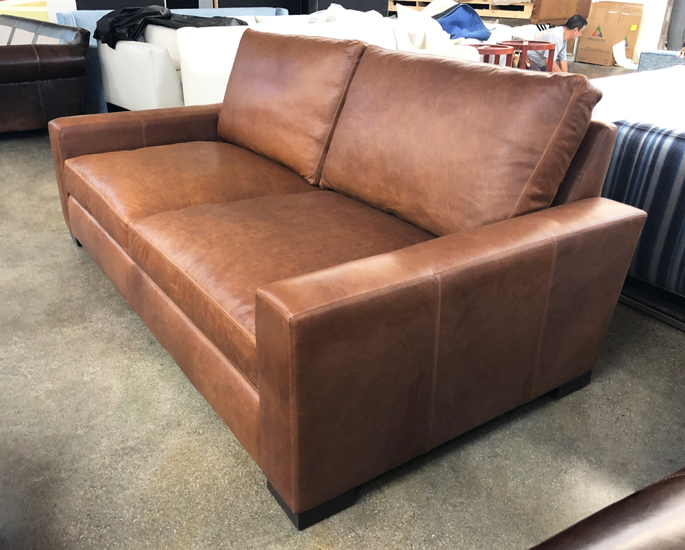 Braxton Twin Cushion Sofas in Berkshire Chestnut - 84"L x 46"D - RAF View