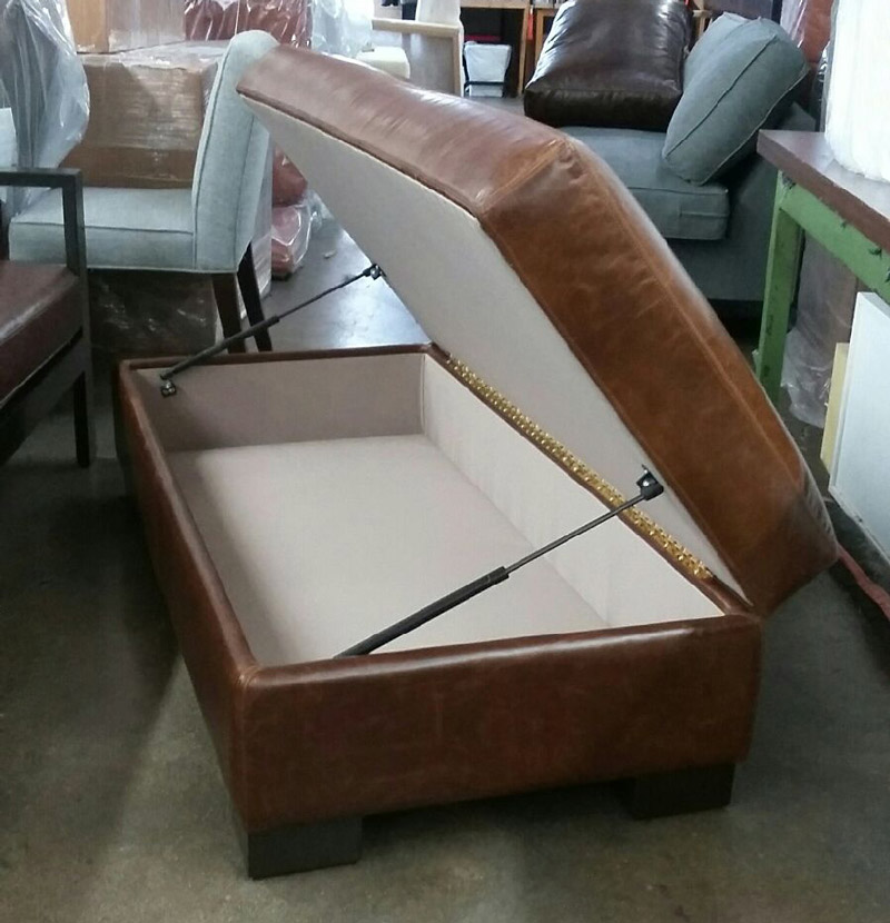 Braxton Leather Sleeper Sofa With, Leather Sleeper Ottoman