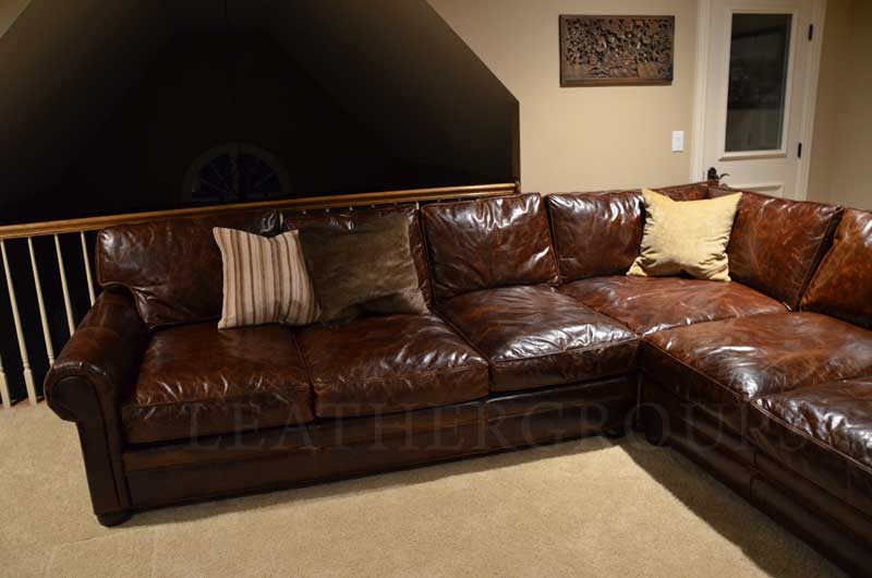 Michael S Langston Leather Sectional