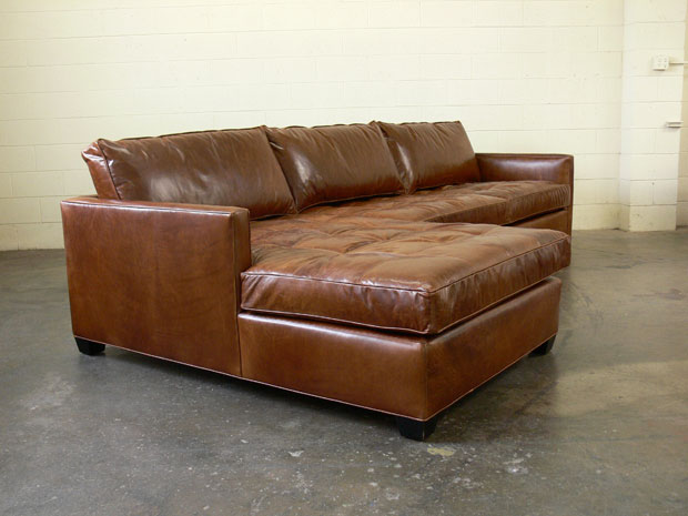 Arizona Leather Sofa Chaise Sectional With Matching Cocktail