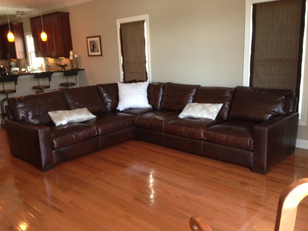 Customer Testimonial - Braxton Leather "L" Sectional Sofa in Glove Truffle