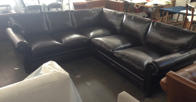 Custom Langston Corner Sectional in Brompton Cocoa