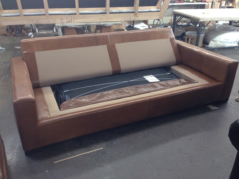 Braxton 96"L x 46"D Leather Sofa Sleeper - Sleeper Unit