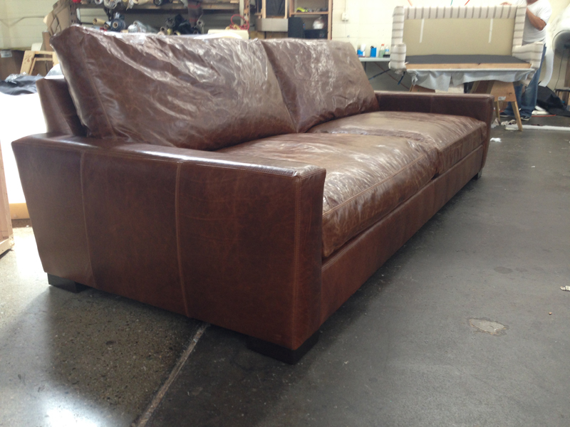 9ft. Braxton Leather Sofa in our 46" DEEP seating