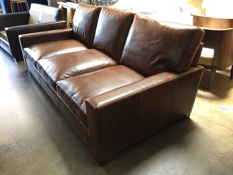 Braxton Leather Sofa in 3 over 3 seat configuration