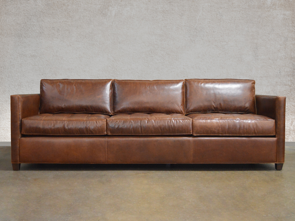 Arizona Leather Sofa, Eight Way Hand Tied Leather Sofas