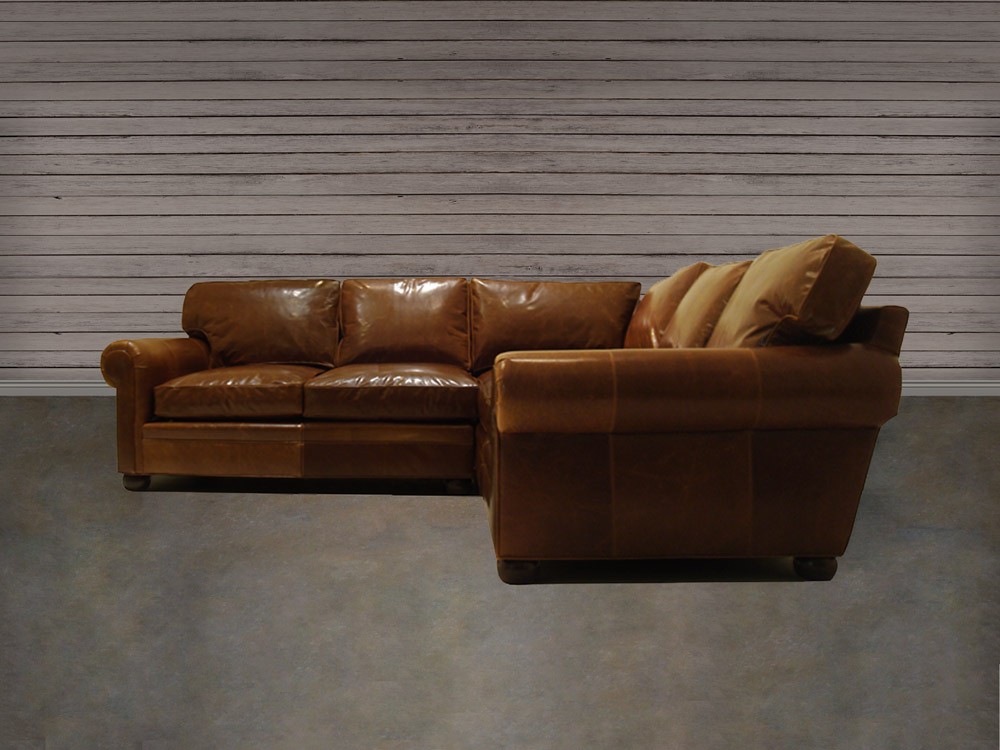 Langston Leather Corner Sectional Sofa