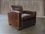 Atlas Leather Chair in Italian Brompton Cocoa Mocha - front angle view
