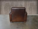 Atlas Leather Chair in Italian Brompton Cocoa Mocha - back view