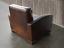 Atlas Leather Chair in Italian Brompton Cocoa Mocha - back angle view