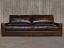 The Braxton Twin Cushion Leather Sofa in Italian Brompton Cocoa