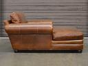 Side view of the Langston Leather Chaise in Italian Brompton Classic Vintage