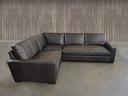 Left Arm view of Braxton Mini Leather "L" Sectional Sofa in Berkshire Anthracite
