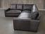 Right Arm view of Braxton Mini Leather "L" Sectional Sofa in Berkshire Anthracite