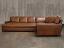 Braxton L Sectional Sofa with Full Fit Cocktail Ottoman in Brompton Classic Vintage