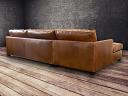 Arizona Leather Sectional in Brompton Classic Vintage back view