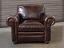 Langston Leather Chair in Italian Brompton Cocoa Leather