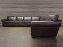 Langston Leather Grand Corner Sectional Sofa in Brompton Cocoa leather