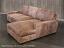 Angle view of the Braxton Sofa Chaise Sectional in Italian Destroyed Leather - Ragtime Natural