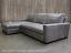 Front angle view of the LAF Braxton Sofa Chaise Sectional in Glove Timberwolf - Mont Blanc Wolf leather