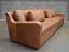 Julien Slope Arm Leather Sofa in Italian Berkshire Chestnut - front angle view