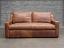 Julien Track Arm Leather Sofa in Italian Berkshire Chestnut - front view