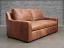 Julien Track Arm Leather Sofa in Italian Berkshire Chestnut - front angle view