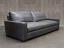 The Braxton Twin Cushion Leather Sofa in Italian Berkshire Pewter - front angle view