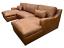 Julien Slope Arm Leather U Chaise Sectional Sofa in Berkshire Chestnut Leather - raf front view