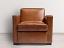 Atlas Leather Chair in Mont Blanc Caramel Leather with Nail Head Trim - front - bg