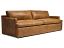 Muir Track Arm Leather Sofa in Full Aniline Burnham Sycamore Nubuck Leather - front angle