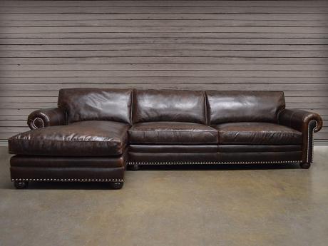 Langston Leather Sofa Chaise Sectional