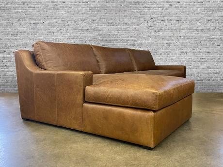 Julien Track Arm Leather Sofa Chaise Sectional