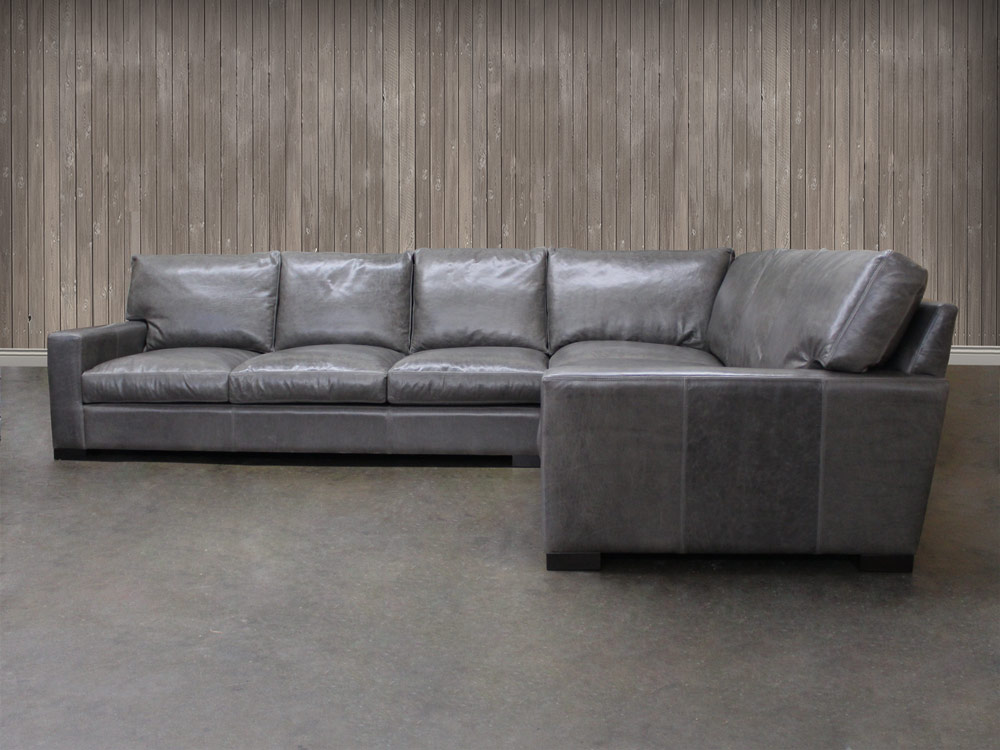 Braxton Leather L Sectional Sofa