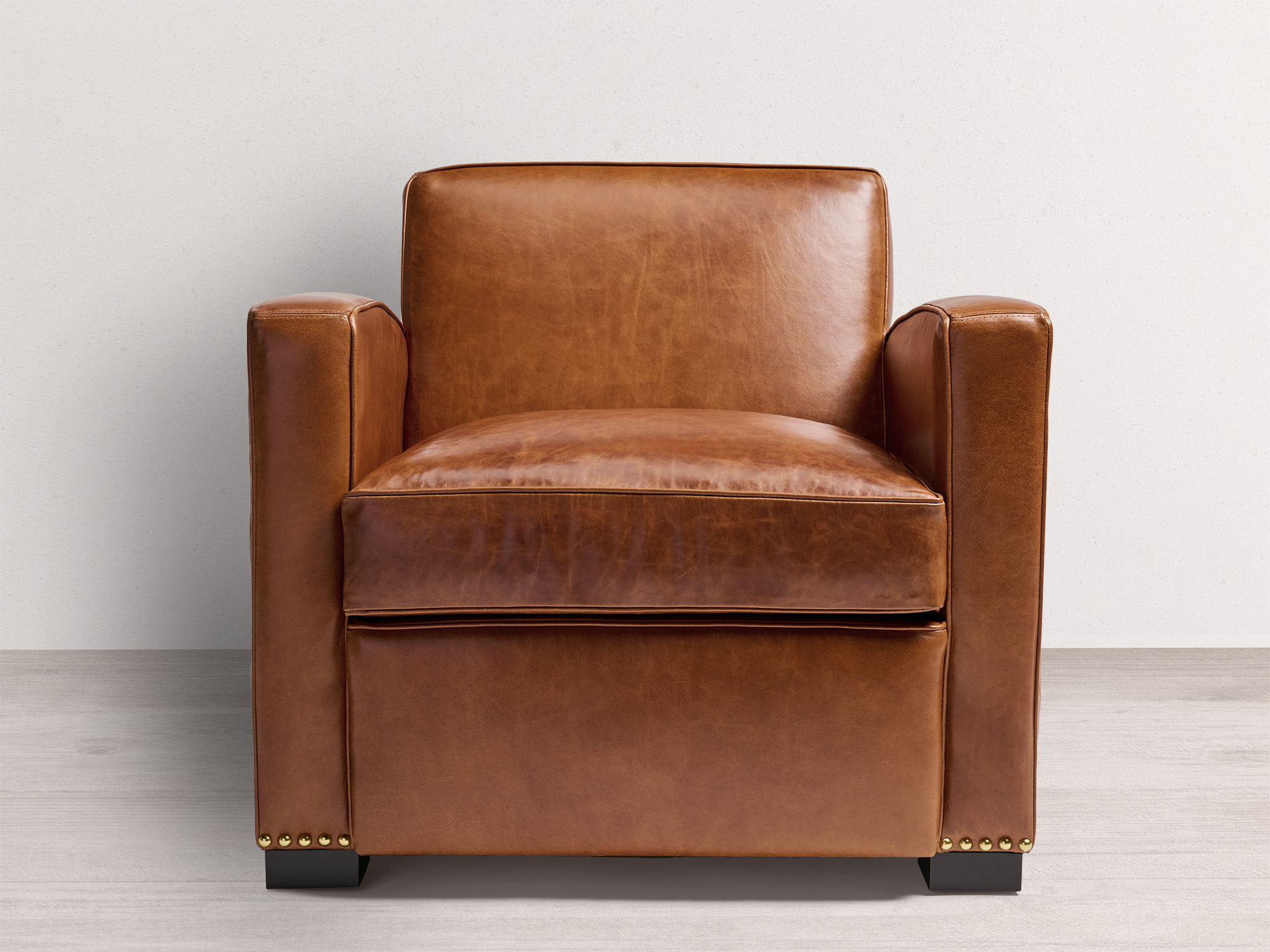 Atlas Leather Chair with Nail Head Trim