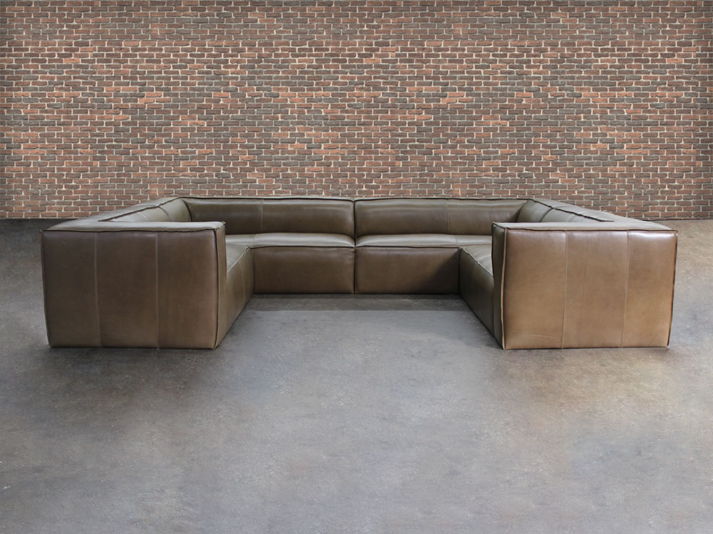Bonham Leather U-Sofa Sectional