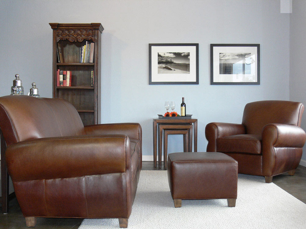 Midtown Leather Sofa & Club Chair Set