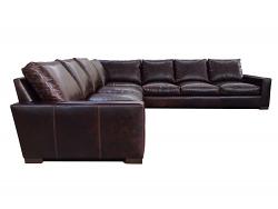 Braxton Leather "Grand Corner" Sectional Sofa