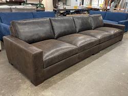 Braxton 2pc. Leather Sofa - 12ft. - Burnham Molasses - one only