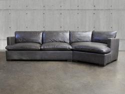 Reno Leather Sectional Sofa with Cuddler