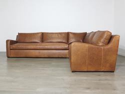 Julien Slope Arm Leather "L" Sectional Sofa