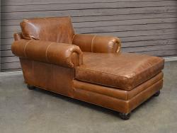 Langston Leather Chaise